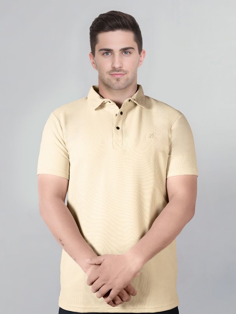 Authenzaa Men Polo T-Shirt SFPT004 Cream 