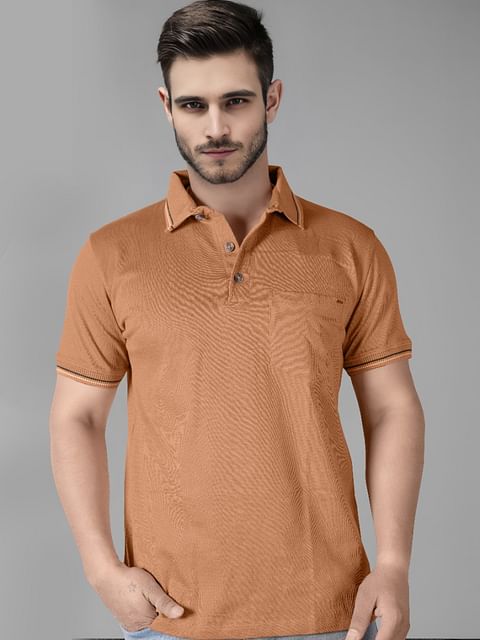 Authenzaa Men Polo T-Shirt SFPT013 Golden 