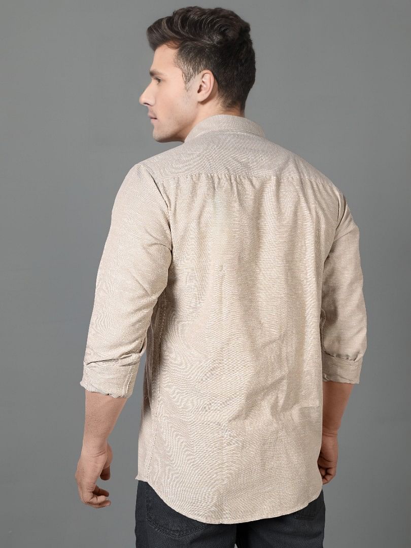 Authenzaa Men Casual Shirt SFCS051 Khakhi 