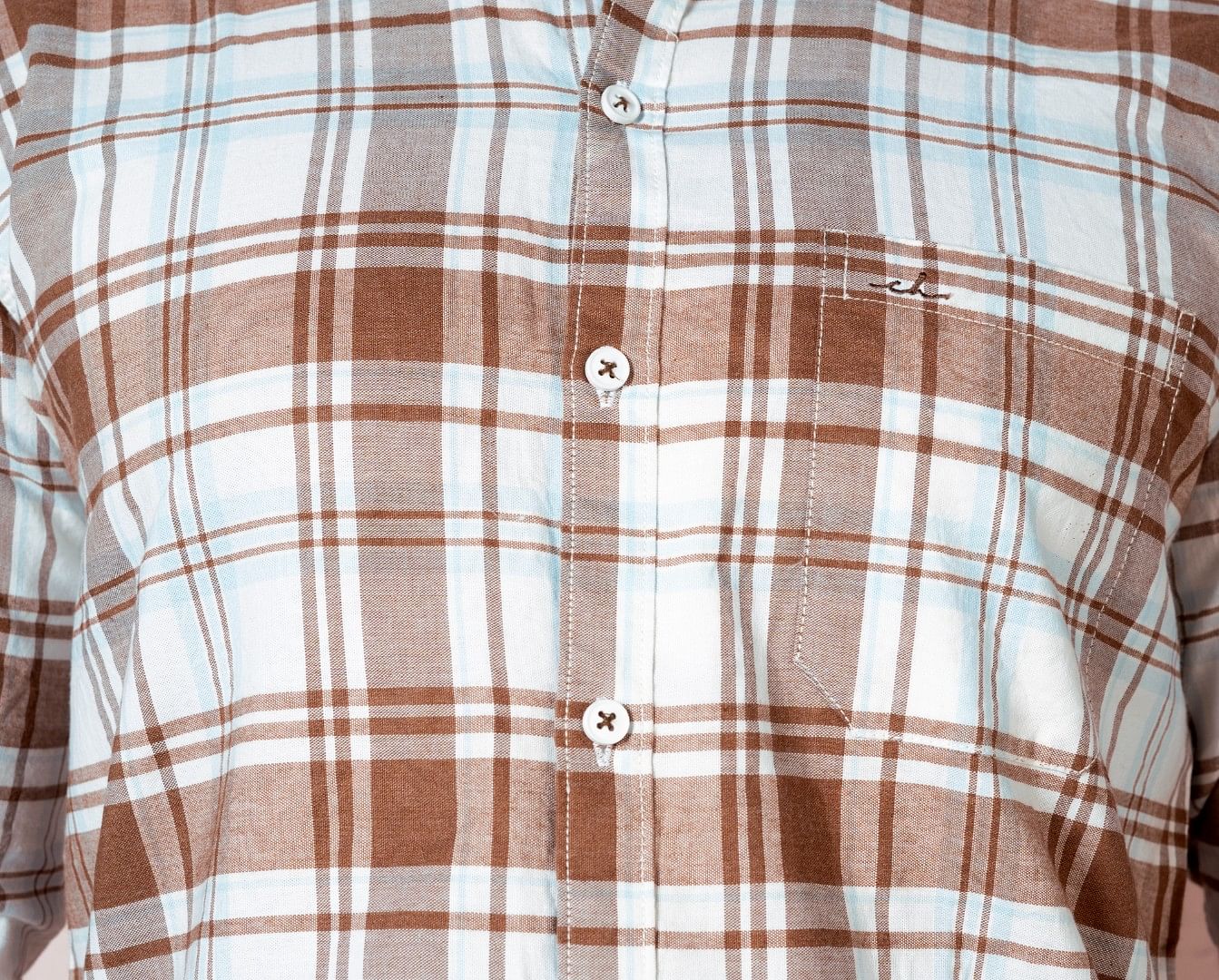 Authenzaa Men Casual Shirt SFCS052 Brown Checks 