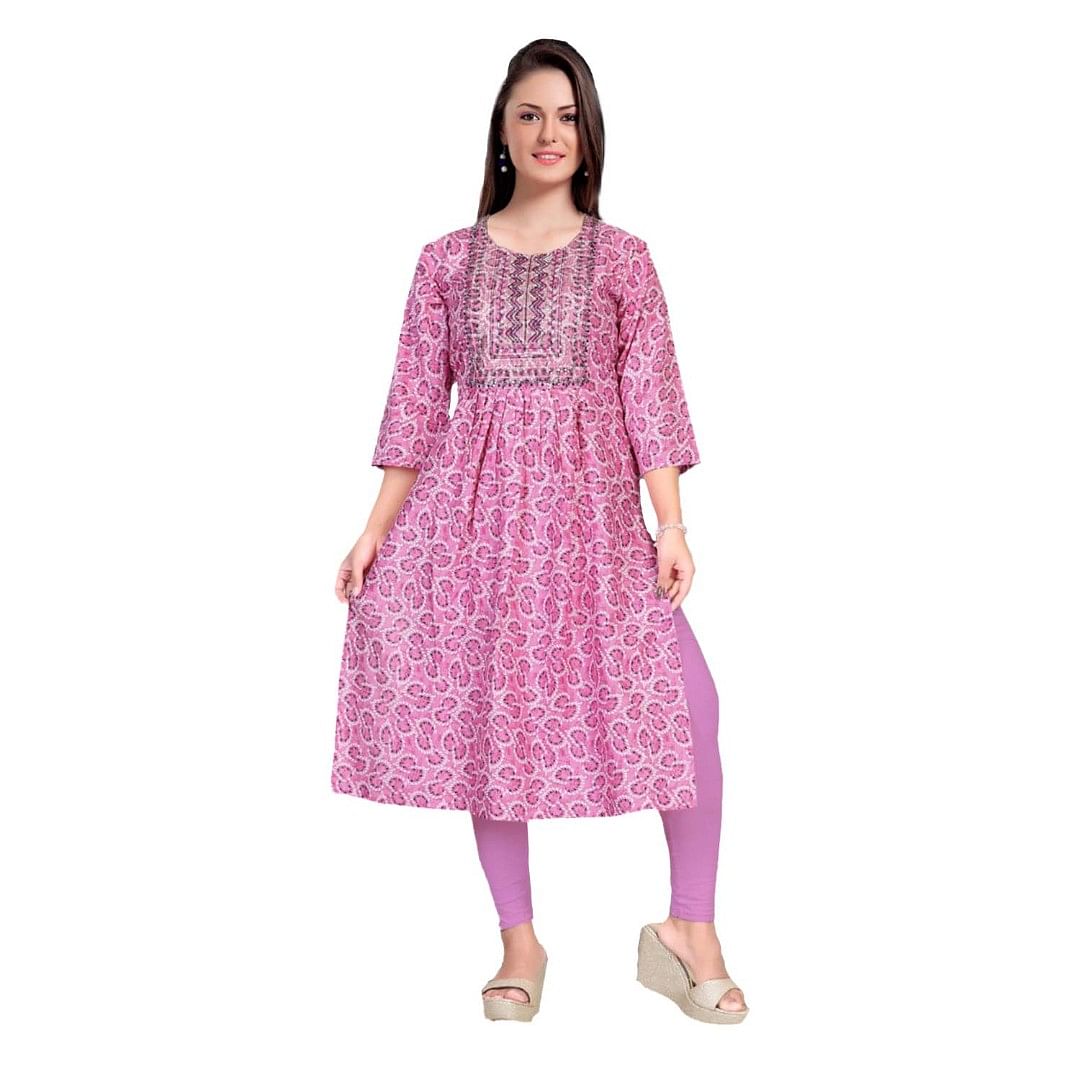 Authenzaa Women Kurti SMCKT075 Pink 