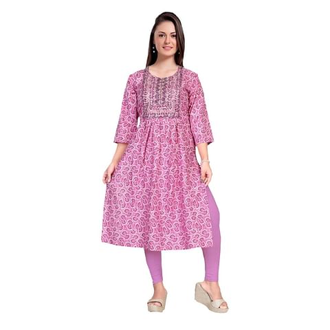 Authenzaa Women Kurti SMCKT075 Pink 