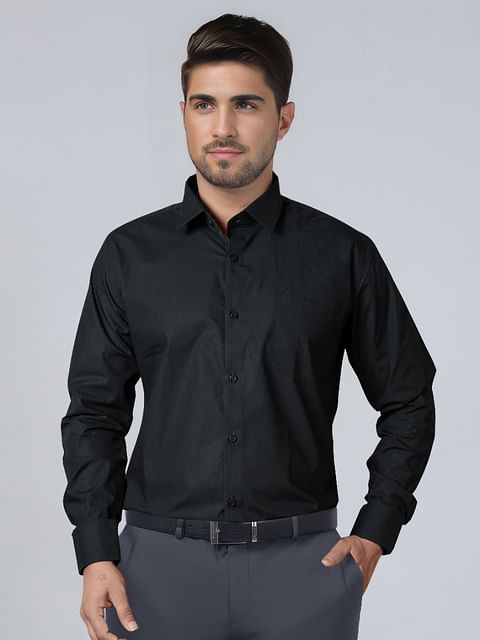 Authenzaa Men Premium Formal Shirt APFS012 Charcoal 