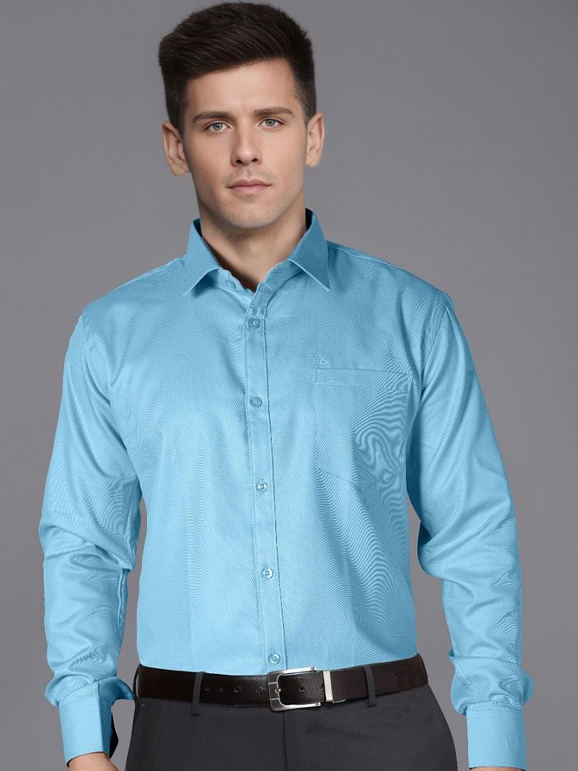 Authenzaa Men Premium Formal Shirt APFS006 Sky Blue 