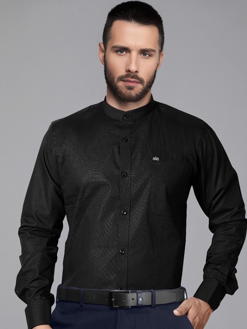 Authenzaa Men Premium Formal Shirt APFS016 Black 2 