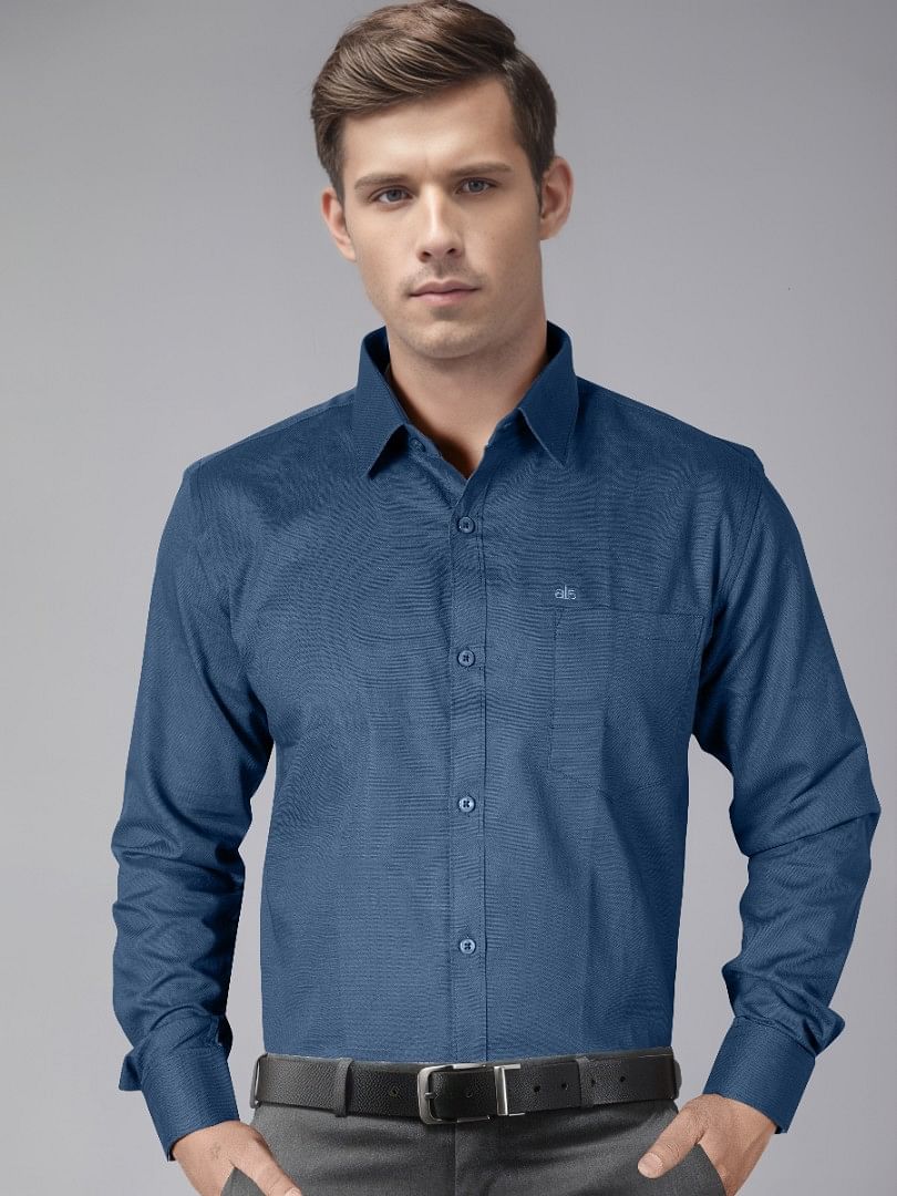 Authenzaa Men Premium Formal Shirt APFS004 Denim 