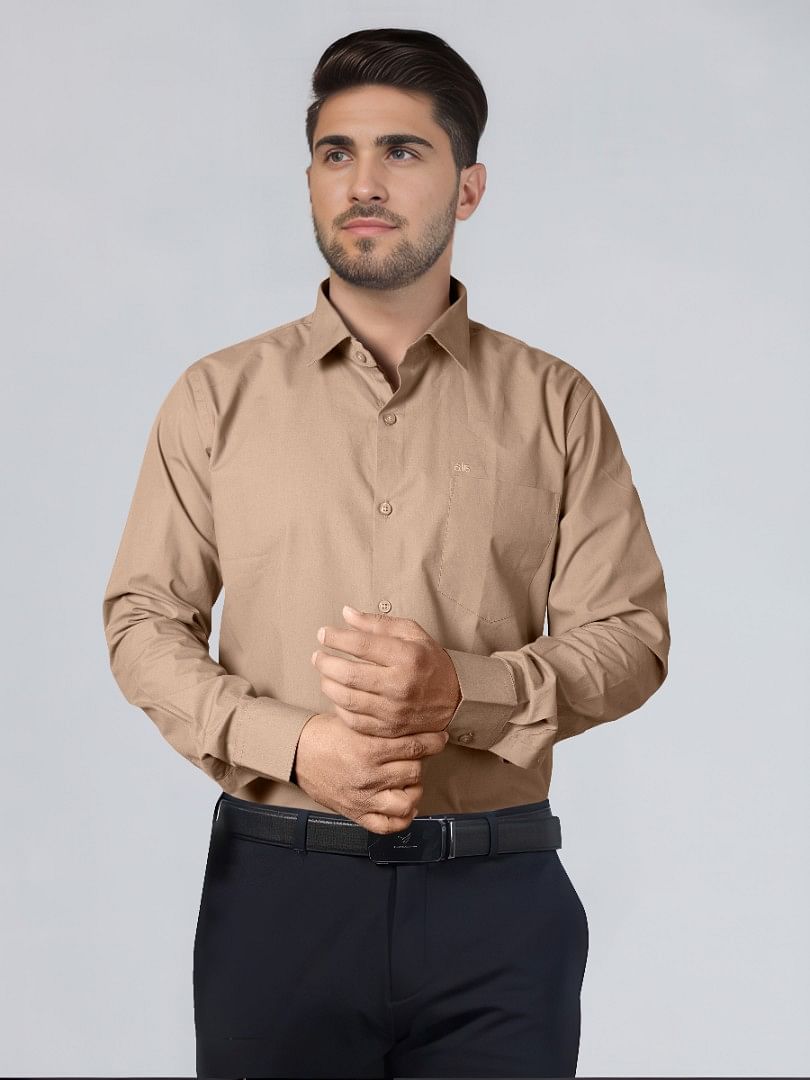 Authenzaa Men Premium Formal Shirt APFS007 Skin 