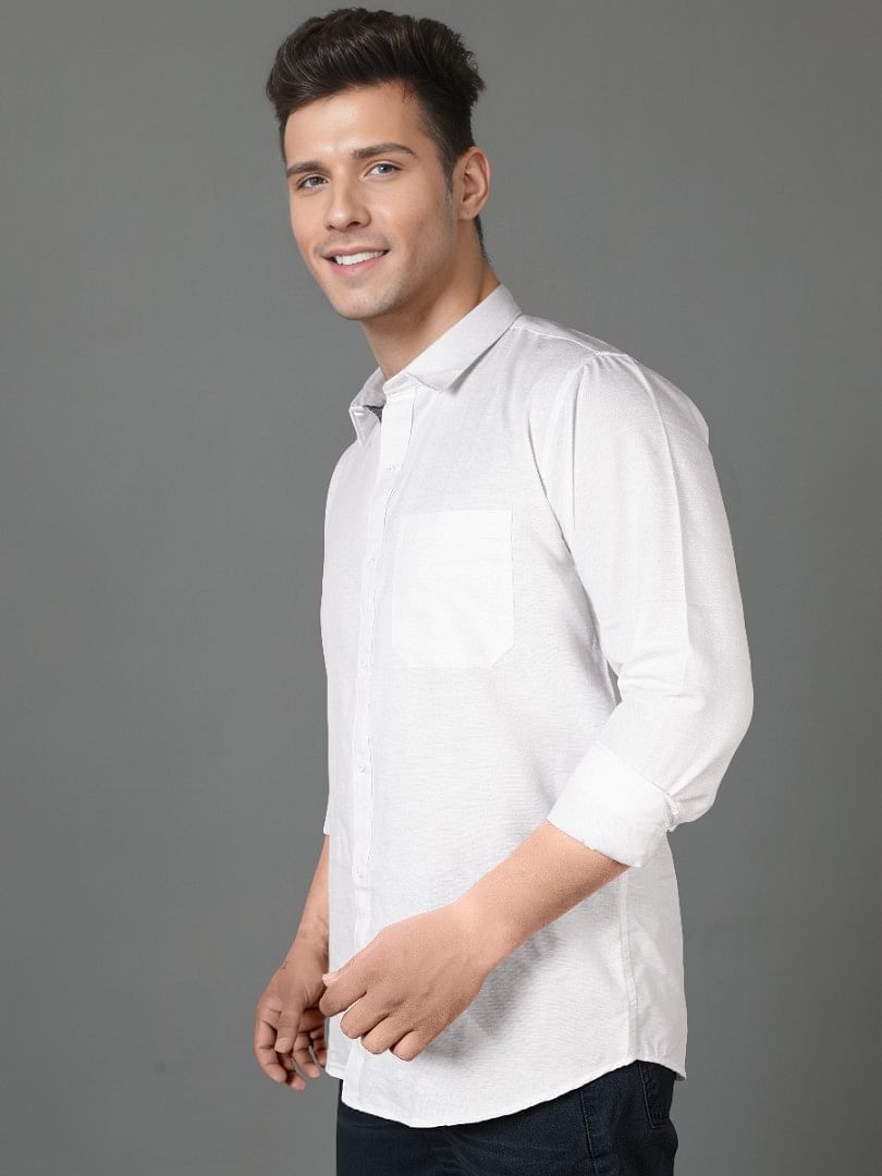 Authenzaa Men Casual Shirt SFCS046 White 