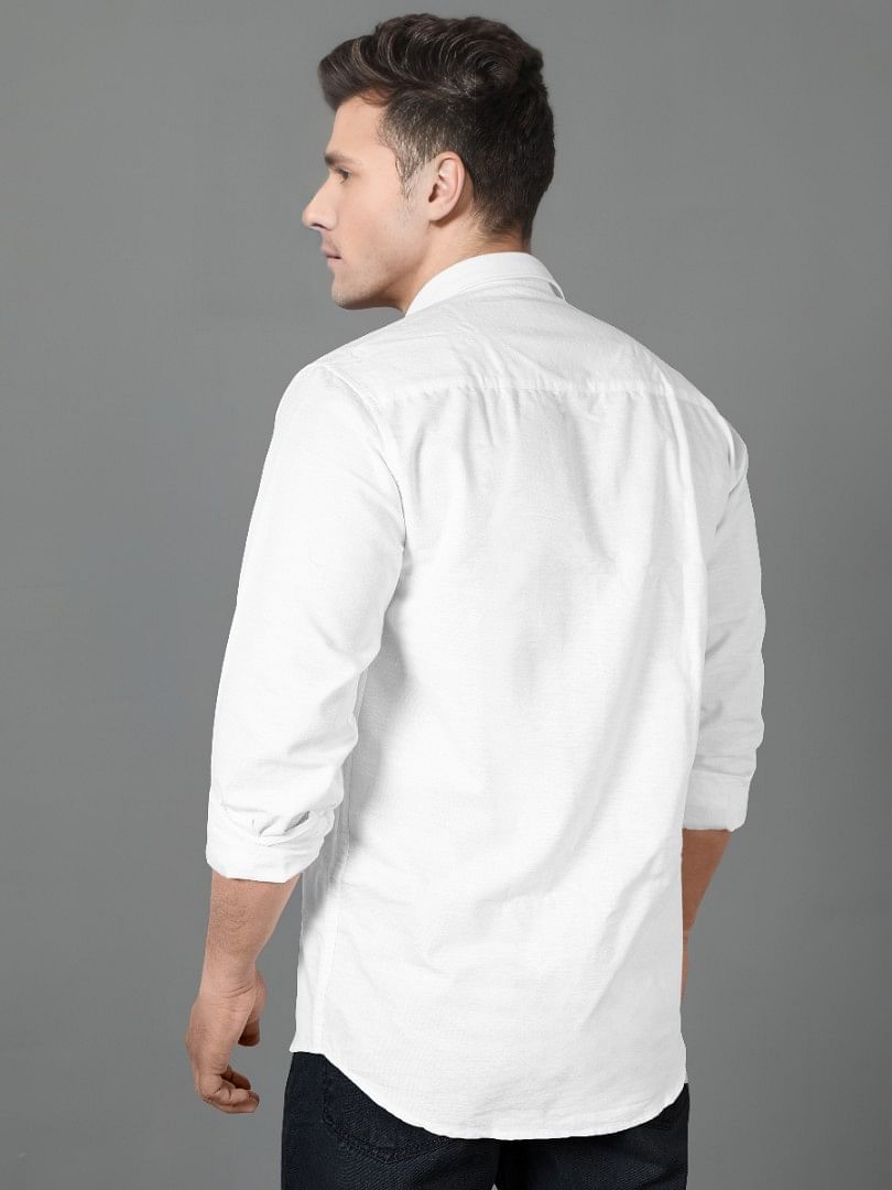 Authenzaa Men Casual Shirt SFCS046 White 