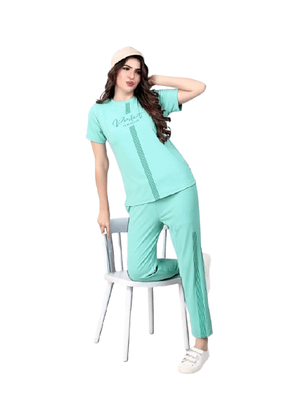 Authenzaa Women 2PC Nighty AC2N043 Turqoise 