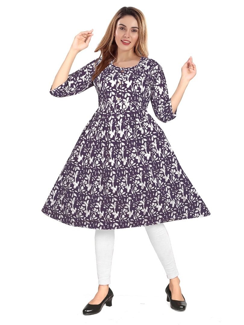 Authenzaa Women Kurti EVWKT003 Nickel 