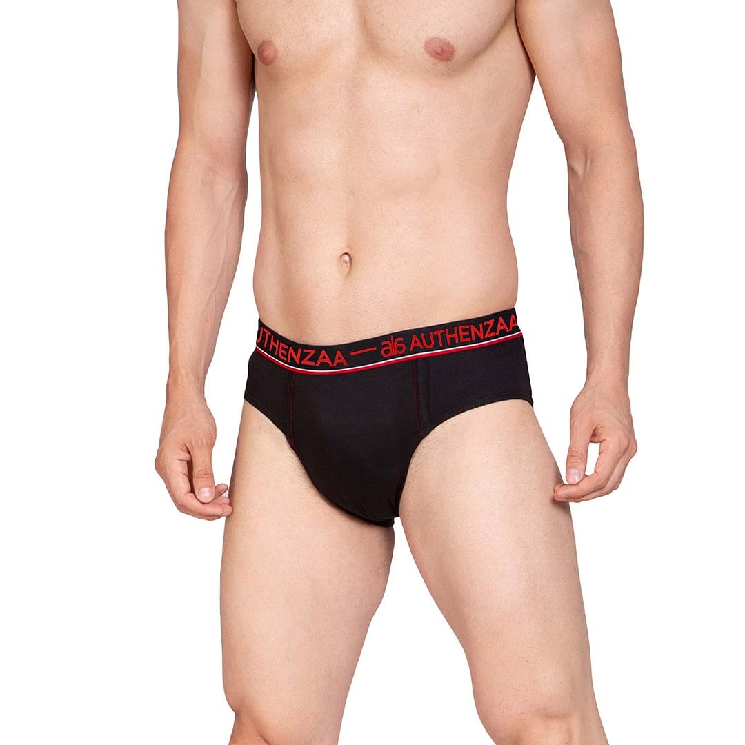 Authenzaa Men Outer Elastic Brief Assorted   