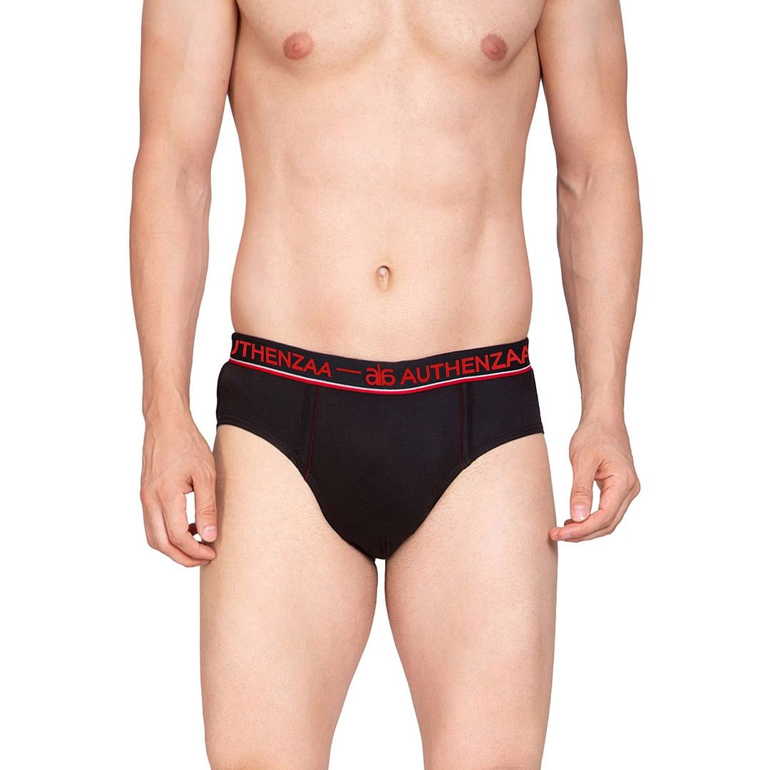 Authenzaa Men Outer Elastic Brief Assorted   