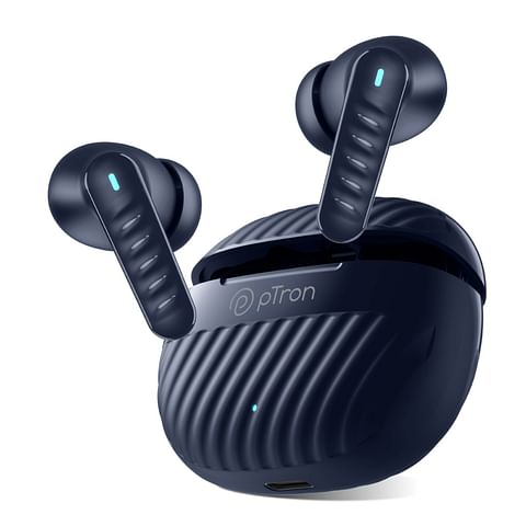 pTron Bassbuds Bliss TWS Earbuds, Blue