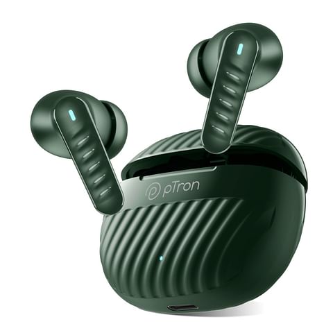 pTron Bassbuds Bliss TWS Earbuds, Green