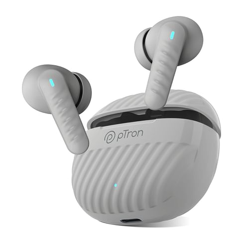 pTron Bassbuds Bliss TWS Earbuds, Grey
