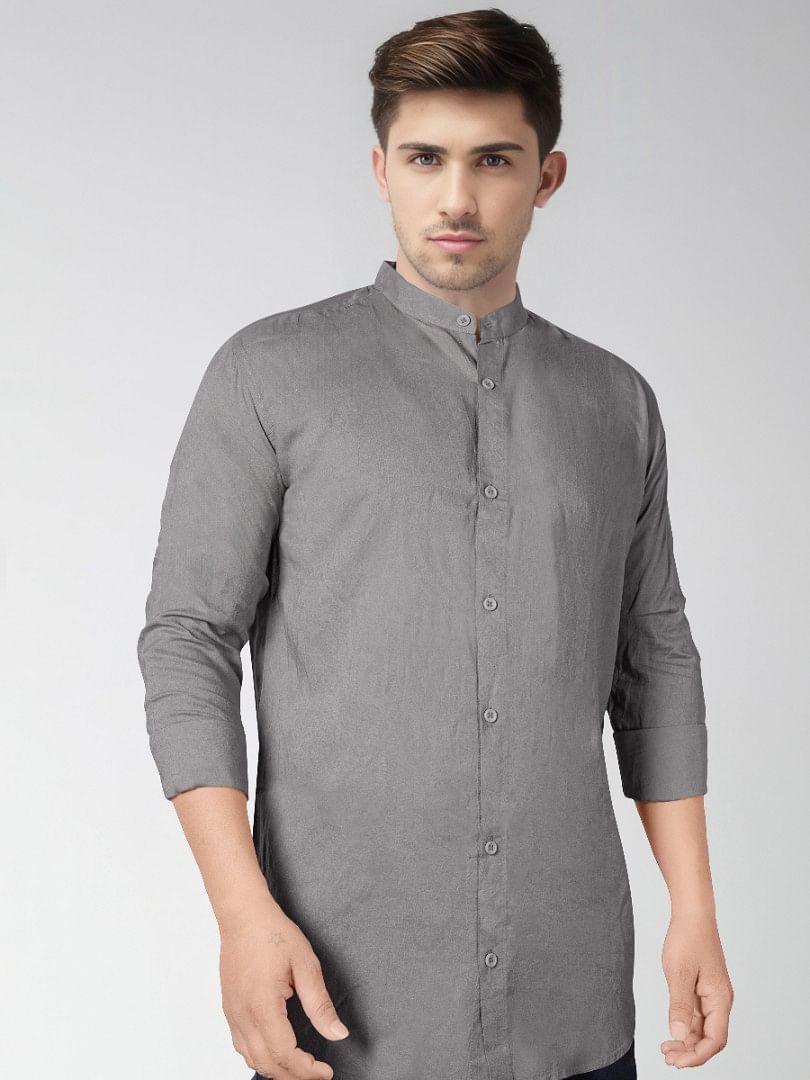 Authenzaa Men Casual Shirt SFCS063 Grey 