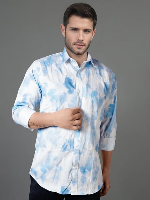 Authenzaa Men Casual Shirt SFCS075 Sky 