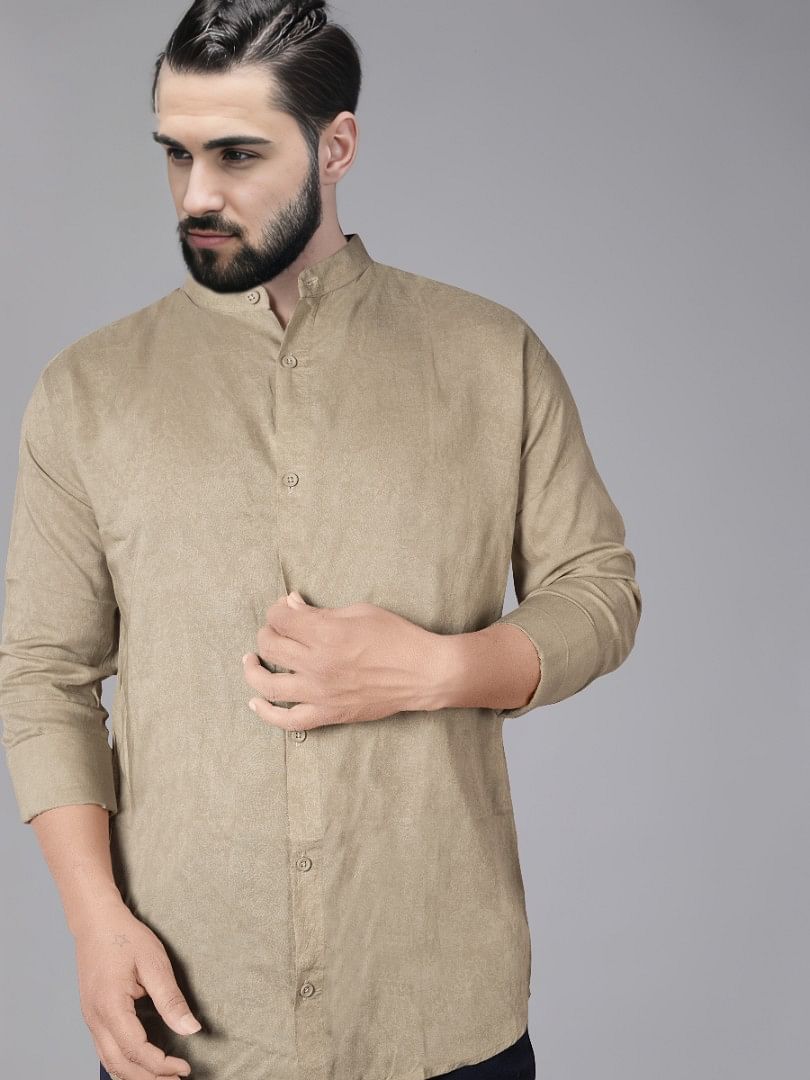 Authenzaa Men Casual Shirt SFCS062 P. Green 