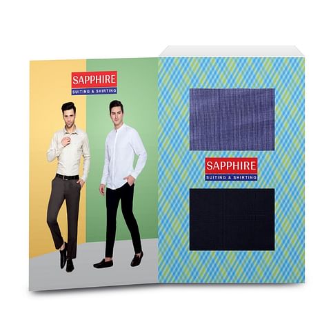 Authenzaa Men Premium Sapphire Fabric AZSP002 Design-17 