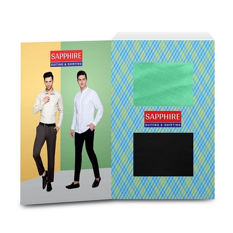 Authenzaa Men Premium Sapphire Fabric AZSP002 Design-18 