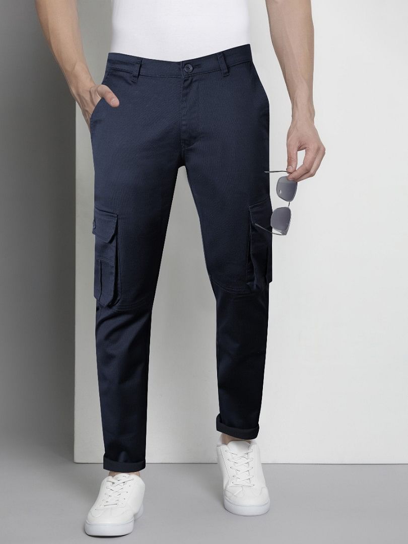 Authenzaa Men Cargo Pant SFCP002 Blue 