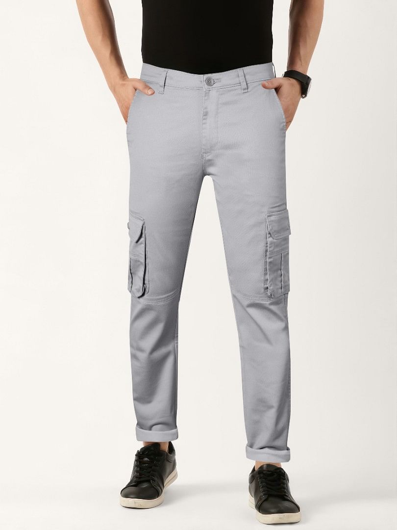 Authenzaa Men Cargo Pant SFCP003 Ash 