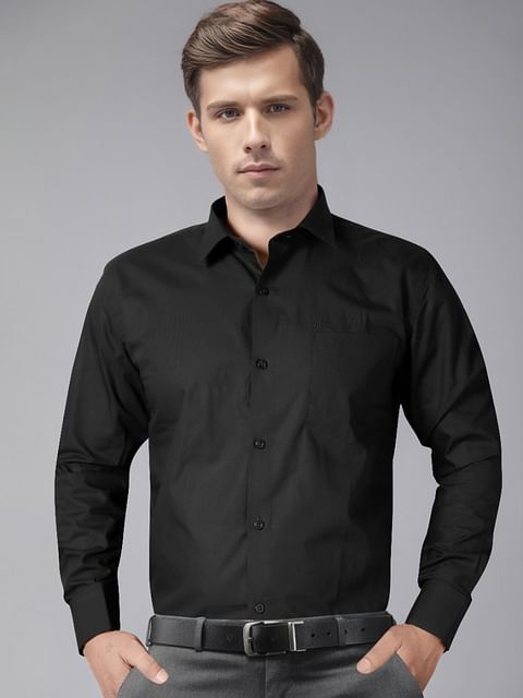 Authenzaa Men Premium Formal Shirt APFS017 Black 3 