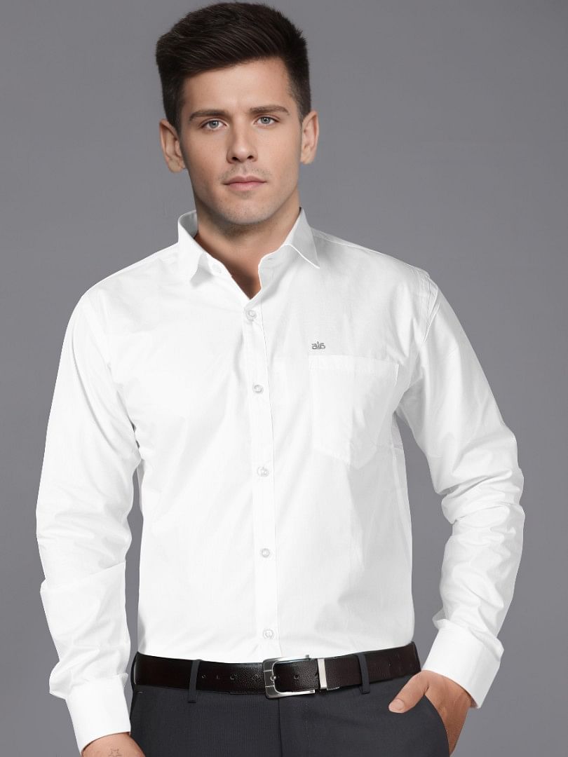 Authenzaa Men Formal Shirt ITFS012 White 