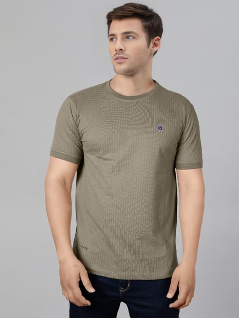 Authenzaa Men Round Neck T-Shirt BKRNT016 Pista 