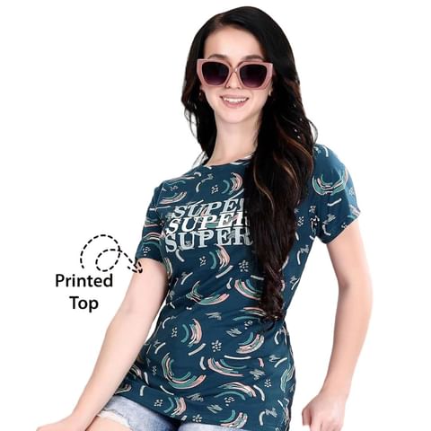 Authenzaa Women T-Shirt ACWTS027 FLINT 