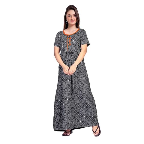 Authenzaa Women Nighty SMWN028 Grey 