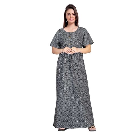 Authenzaa Women Nighty SMWN029  Grey 