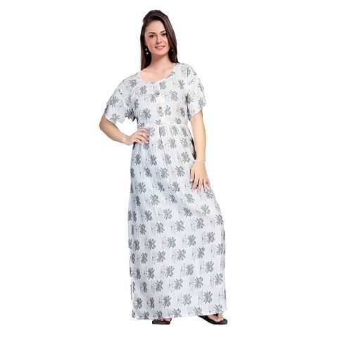 Authenzaa Women Nighty SMWN030  White 3 