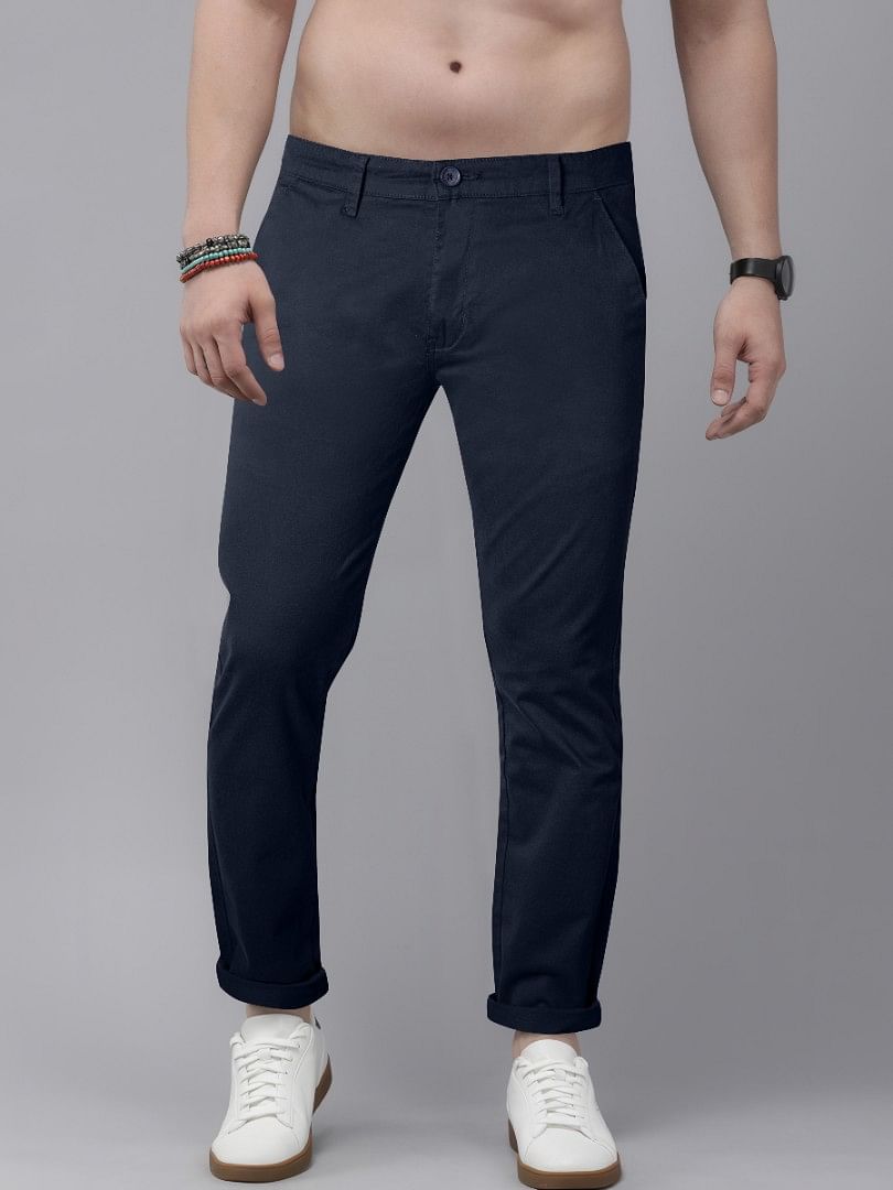 Authenzaa Men Casual Trouser CT4S008 Navy 