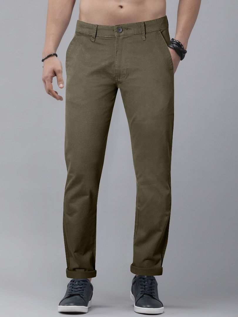 Authenzaa Men Casual Trouser CT4S007 Olive 