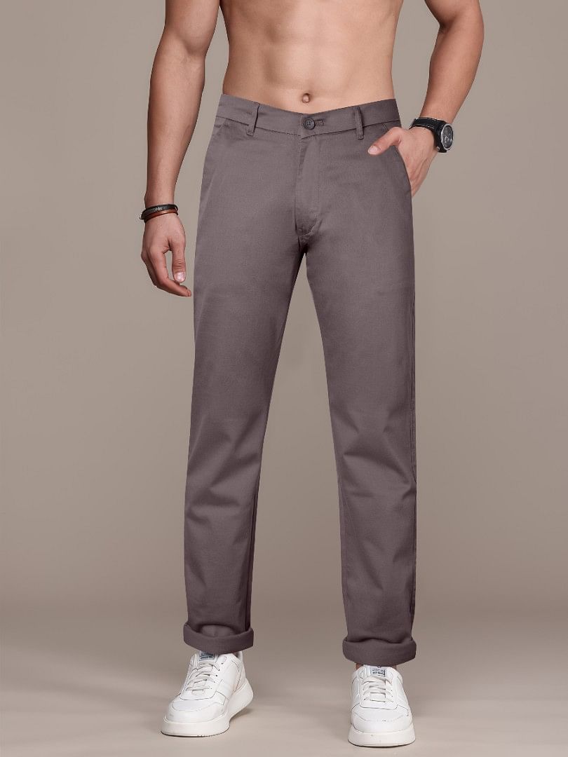 Authenzaa Men Casual Trouser CT4S010 Dark Grey 