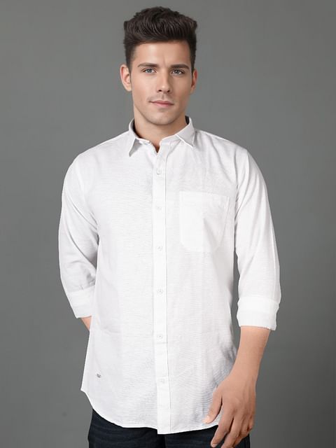Authenzaa Men Casual Shirt SFCS066 White 