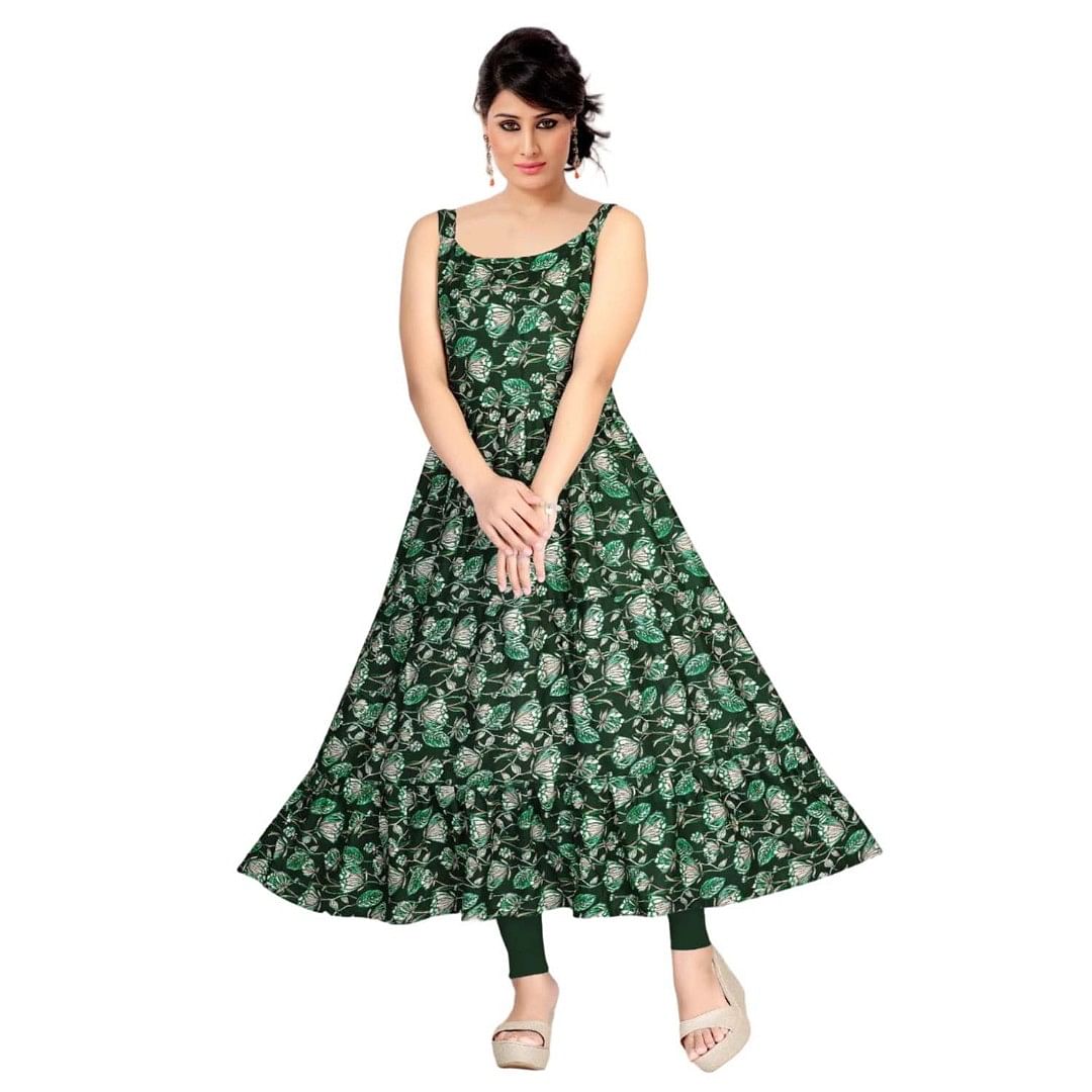 Authenzaa Women Kurti  SMCKT091 Green 