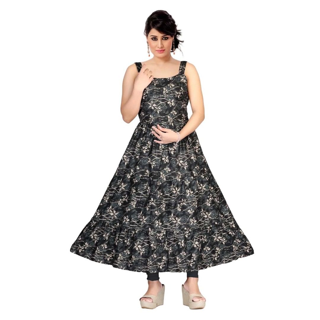 Authenzaa Women Kurti  SMCKT093 Black 