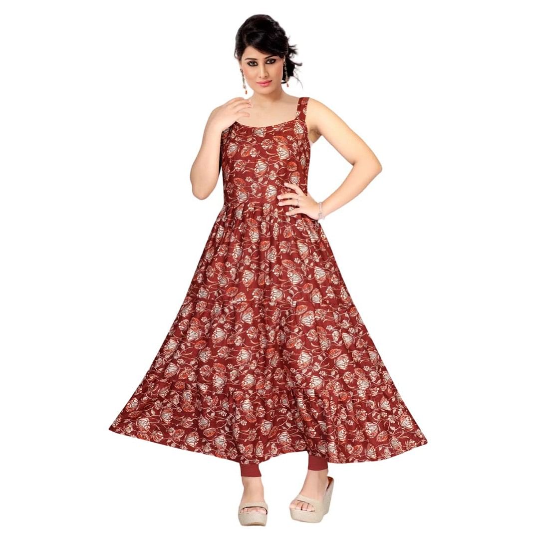 Authenzaa Women Kurti  SMCKT094 Red 