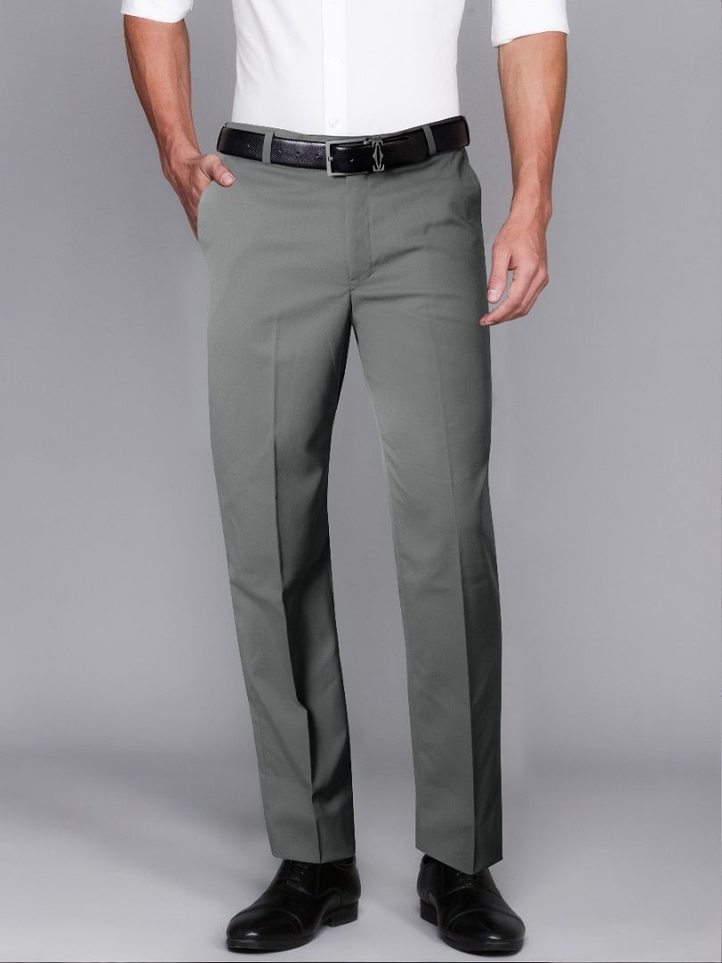 Authenzaa Men Formal Trouser 4SFF019 Dark Grey 