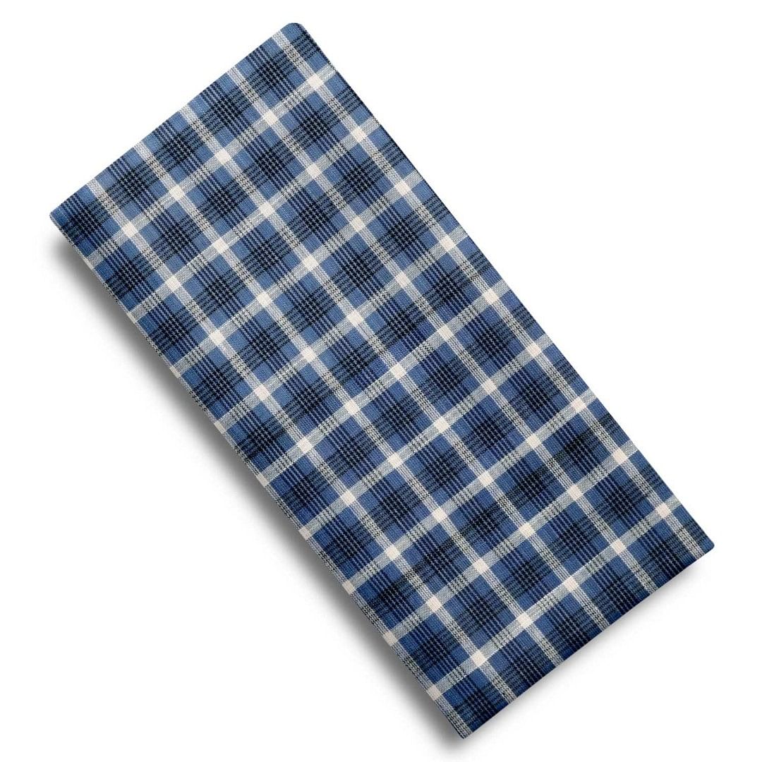 Authenzaa Men Checks Lungi BMCL002 Blue 