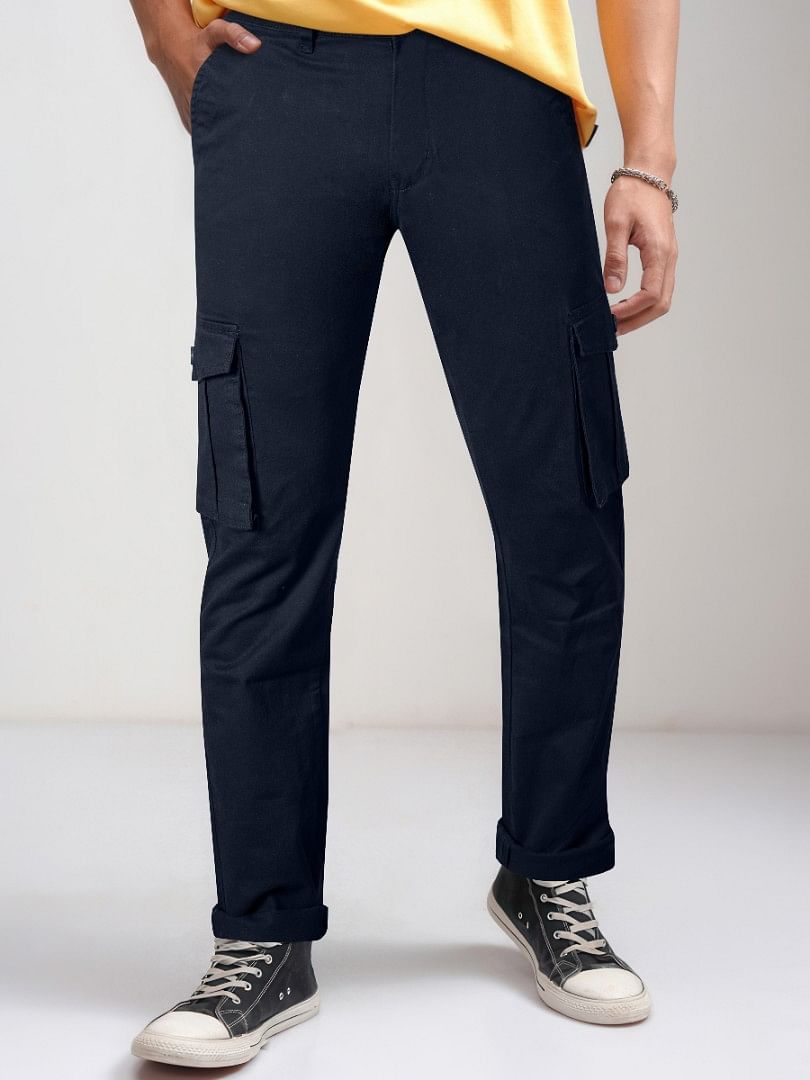 Authenzaa Men Cargo Pant 4SCP011 Navy 
