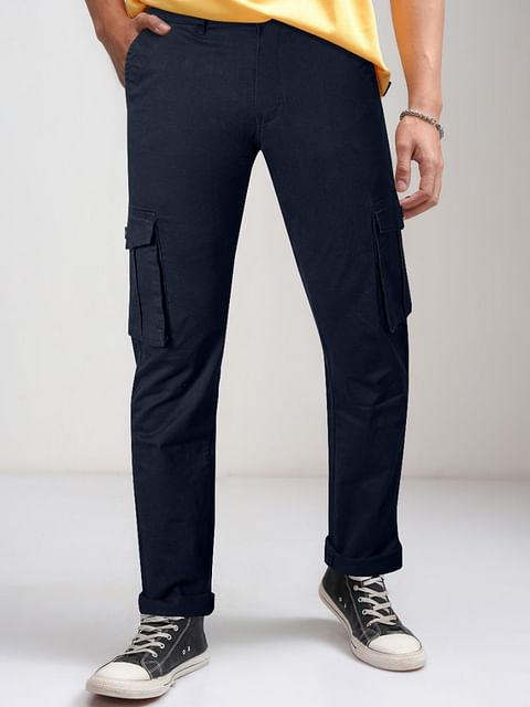 Authenzaa Men Cargo Pant 4SCP011 Navy 