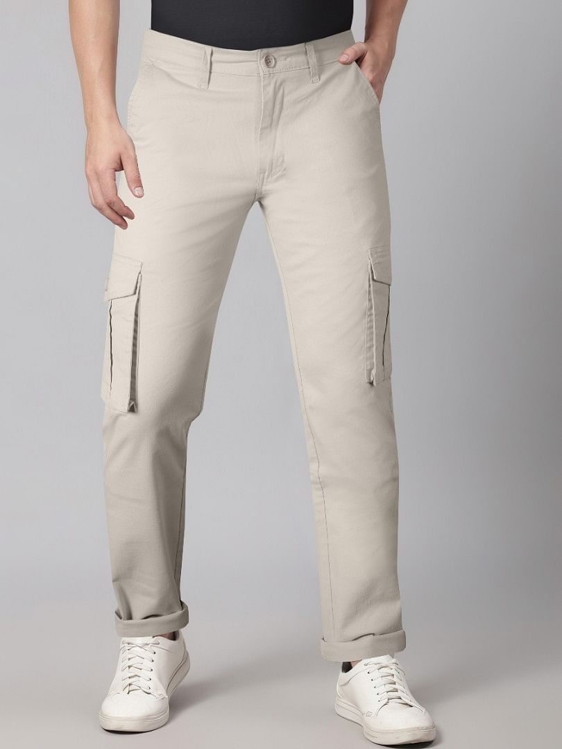 Authenzaa Men Cargo Pant 4SCP008 Cream 