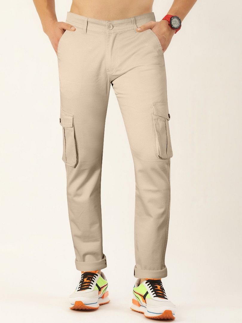 Authenzaa Men Cargo Pant 4SCP014 Light Khakhi 