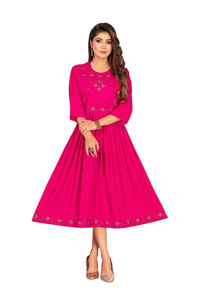 Authenzaa Women Kurti SMCKT100 Dark Pink 