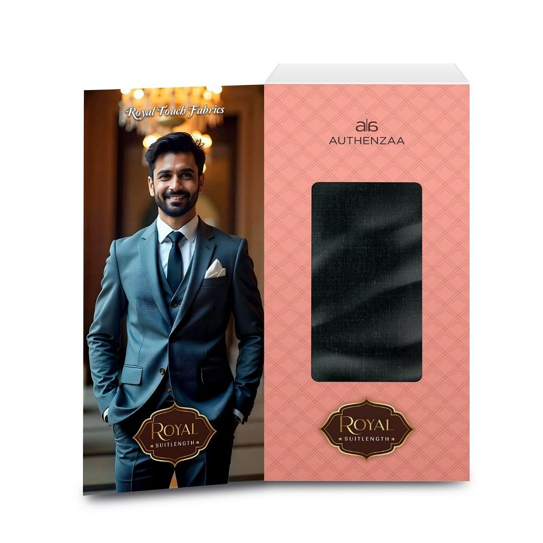 Authenzaa Men Royal Suit Length Fabric EXE006 Celestial Blue 