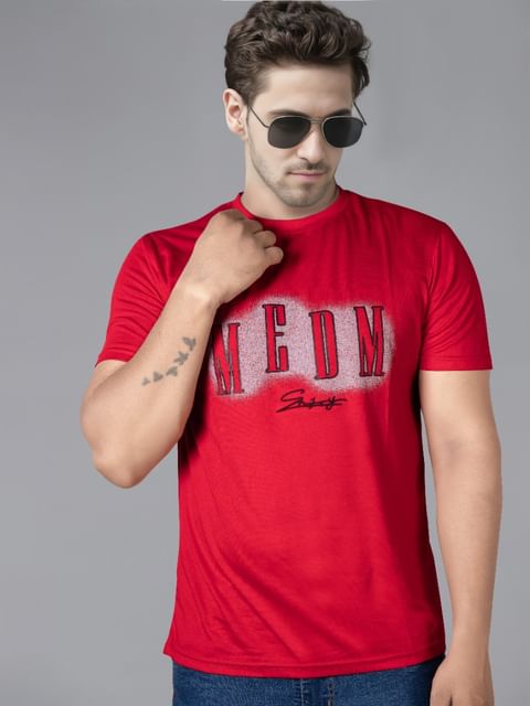 Authenzaa Round Neck T-Shirt GKRNT010 Red 